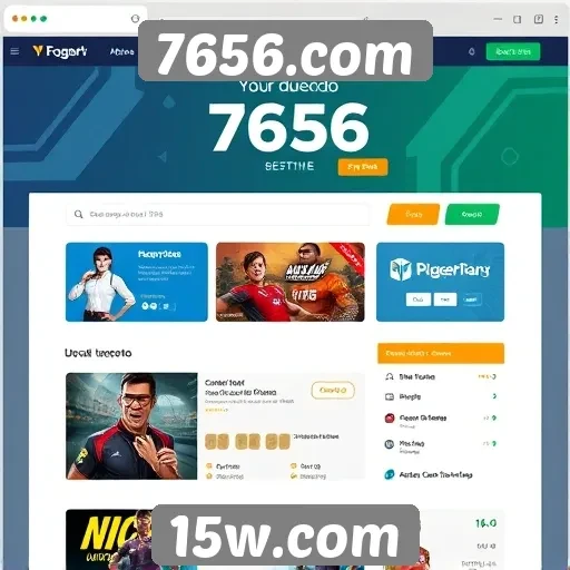 Análise da interface do usuário no site 7656.com